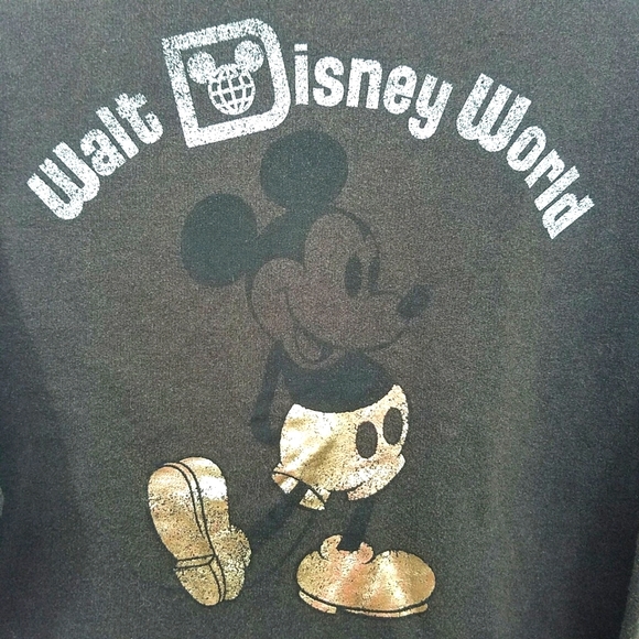 DISNEY Crop Metallic Sweatshirt NWT SzS - Picture 2 of 9